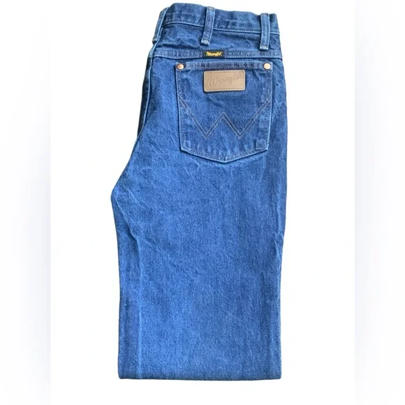 WRANGLERS Mens 936DEN Straight Leg Slim Fit Rough Blue Jeans 31 X 30 EUC - Picture 5 of 12